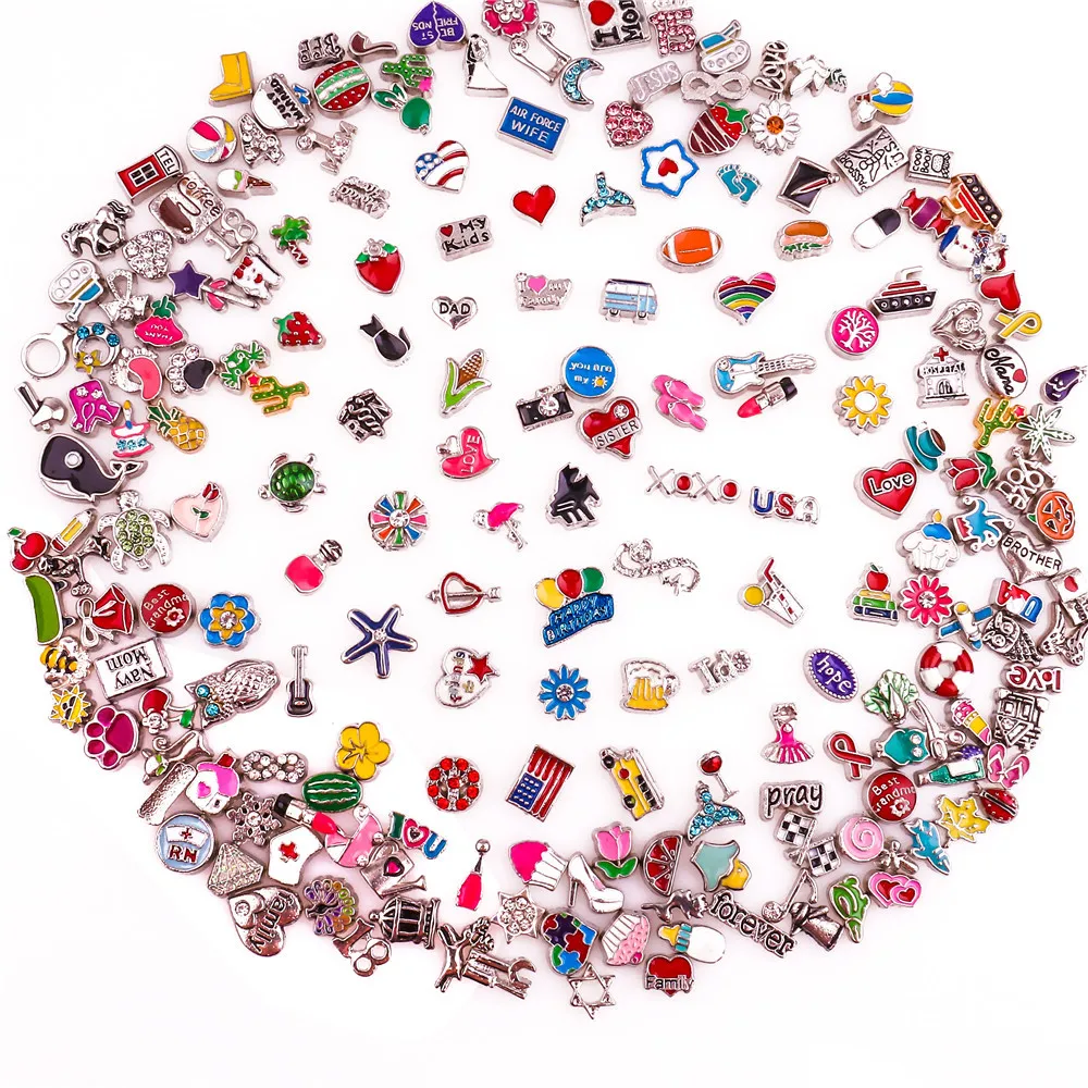 Glass lockets discount and floating charms