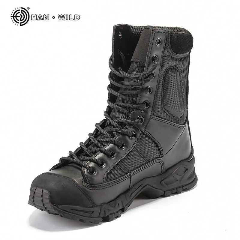 Bottes De Combat Tactique Homme BM Brasil – Cuir Noir – Moto, Travail, Extérieur – Taille EU 44