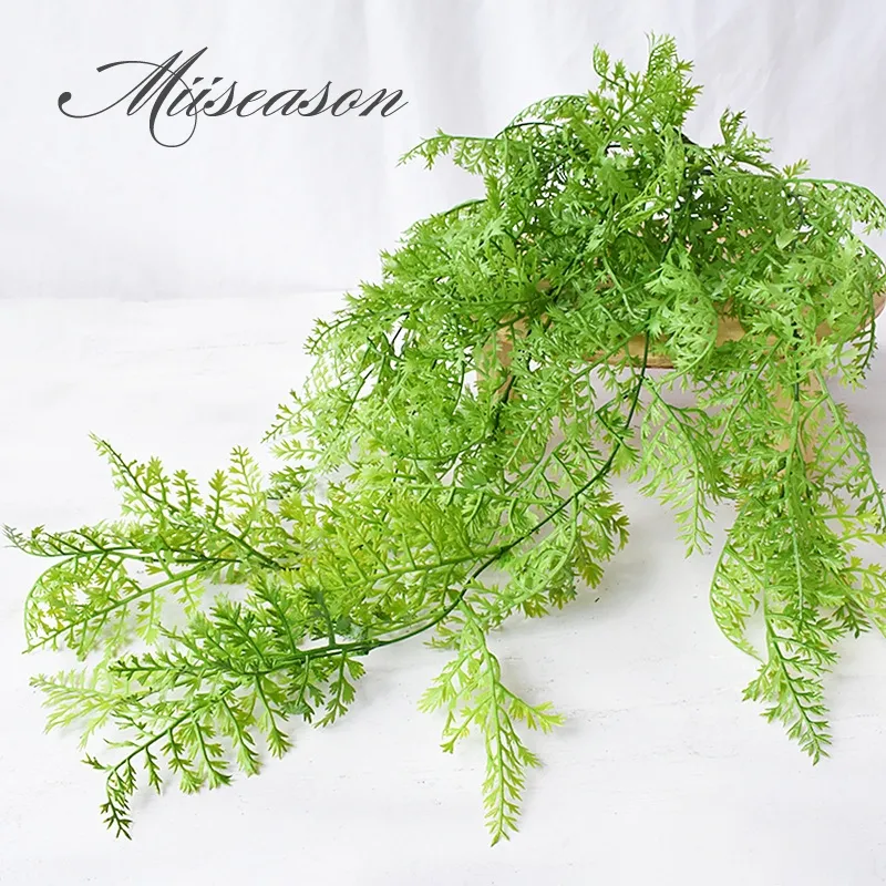 5 gafflar artificiell maidenhair fern lämnar simulering grön persisk fern växt falska löv rotting hem trädgård bröllop dekoration