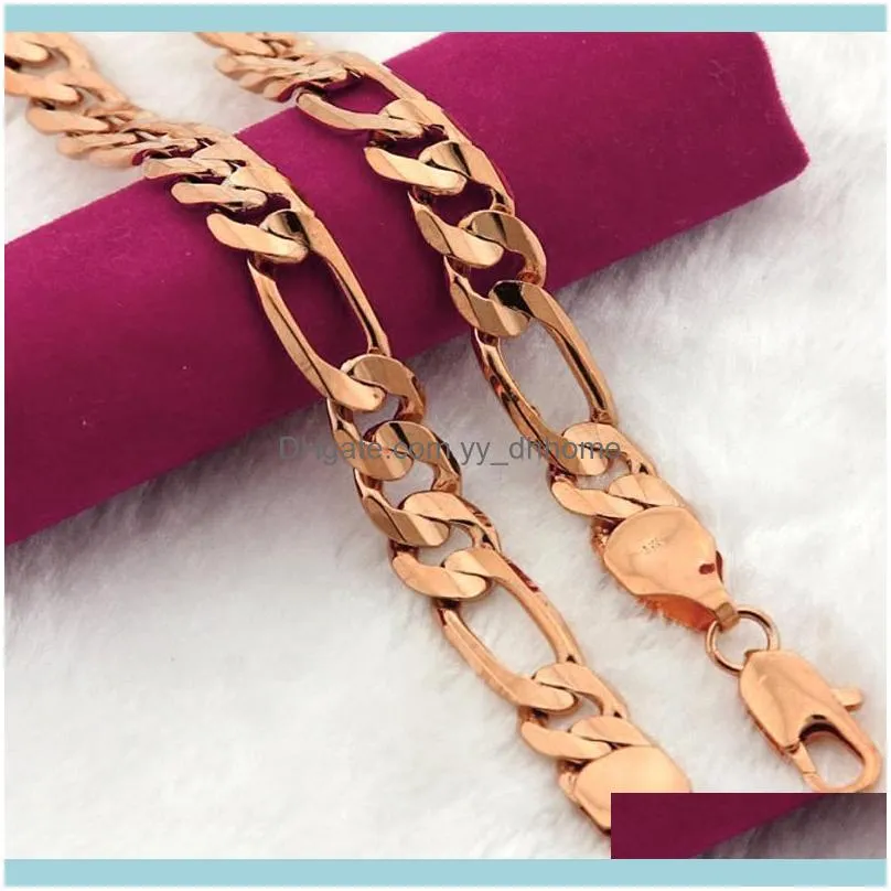 10pcs 12MM Width Gold Colour Flat Chain Necklace For Man Fashion Men Curb Chains