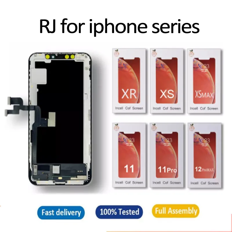 iPhone 용 패널 rj iPhone 13 12 11 11 Pro Pro Max X XS LCD 디스플레이 인셀 터치 스크린 디지타이저 교체 어셈블리