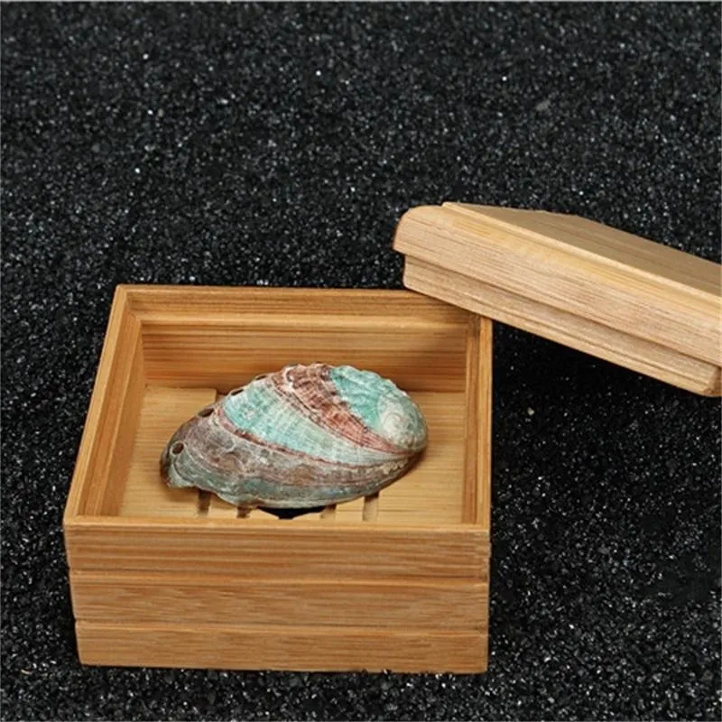 Natural Wooden Soap Box Wash Basin Drying Square Soaps Holders For Bath Shower Plate Bathroom 6 8sl Q2