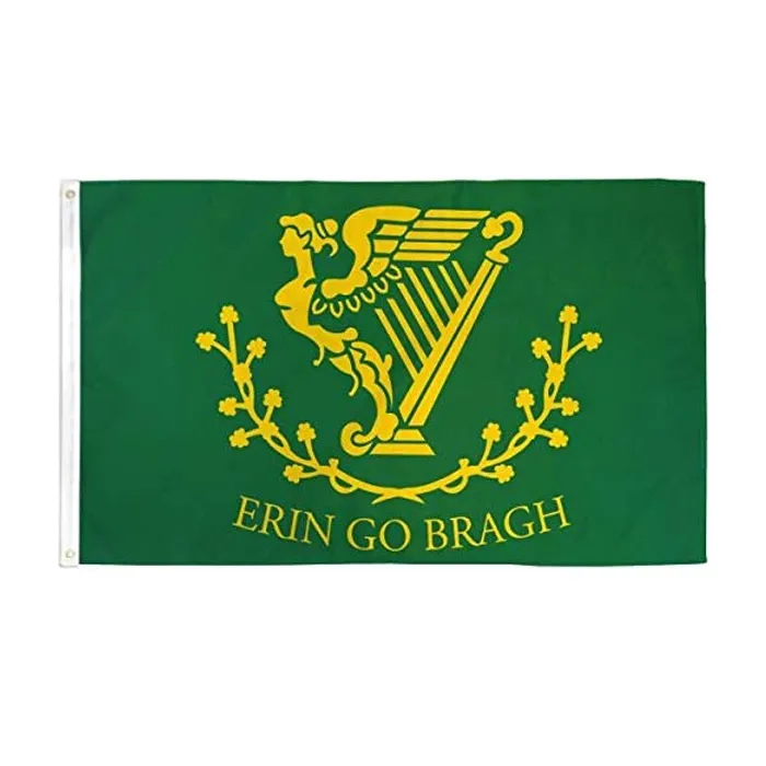 Erin Go Bragh Flags 150x90cm 100D Polyester Fast Shipping Vivid Color High Quality With Two Brass Grommets