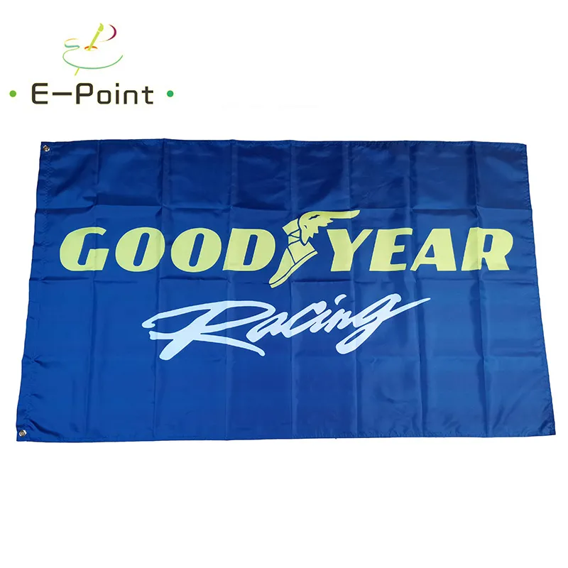 Goodyear 타이어 및 고무 회사 플래그 3 * 5ft (90cm * 150cm) 폴리 에스터 플래그 배너 장식 비행 홈 가든 플래그 축제 선물