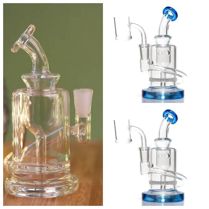 Narguilés 6.3 pouces hauteur verre eau bangs recycleur plates-formes pétrolières Dab Bong fumée verre tuyau barboteur dabber avec 10mm banger