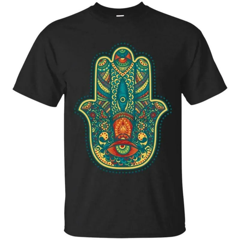 Erkek T-Shirt Hamsa El - Manevi Erkekler Trippy T Shirt Buda Yoga Üçüncü Göz ABD