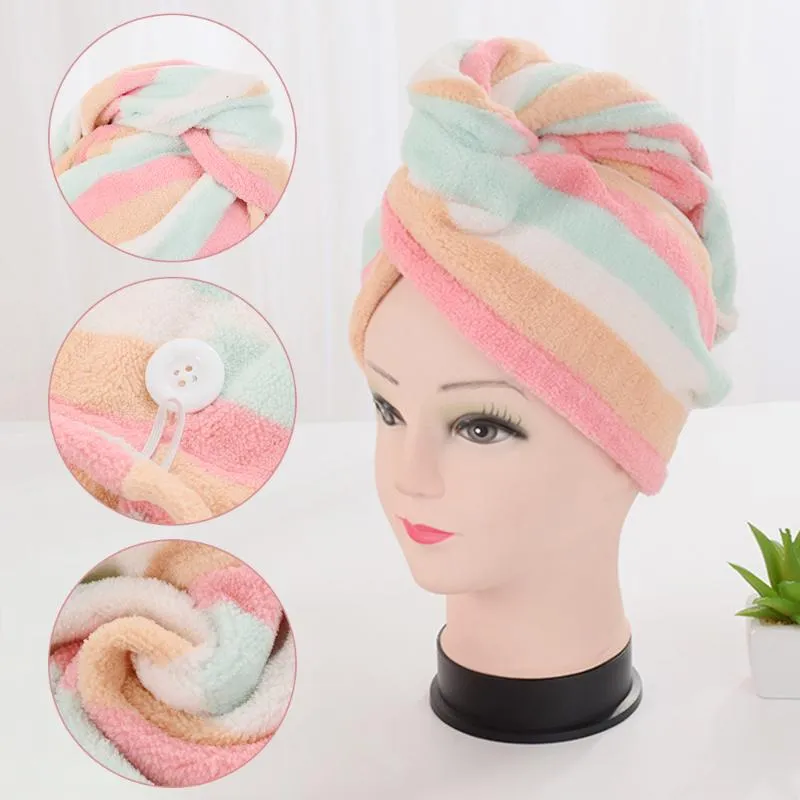 Towel 1Pcs Hair Wrapped Towels Quickly Portable Dry Bathroom Accessories Hat Shower Cap Microfiber Turban Super Absorben