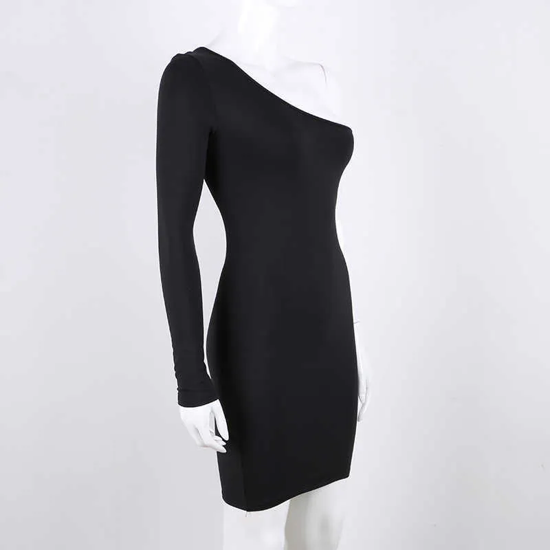 spring long sleeve elastic slim wrap mini dress red black white (2)