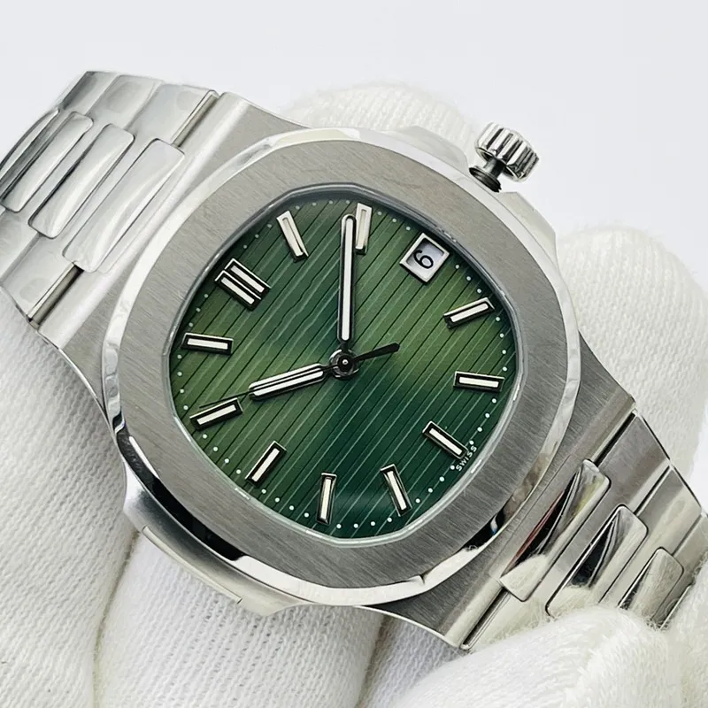 Классические мужские часы Автоматические механические часы 40 мм Водонепроницаемые деловые наручные часы Montre De Luxe Подарки Наручные часы Оливковый зеленый