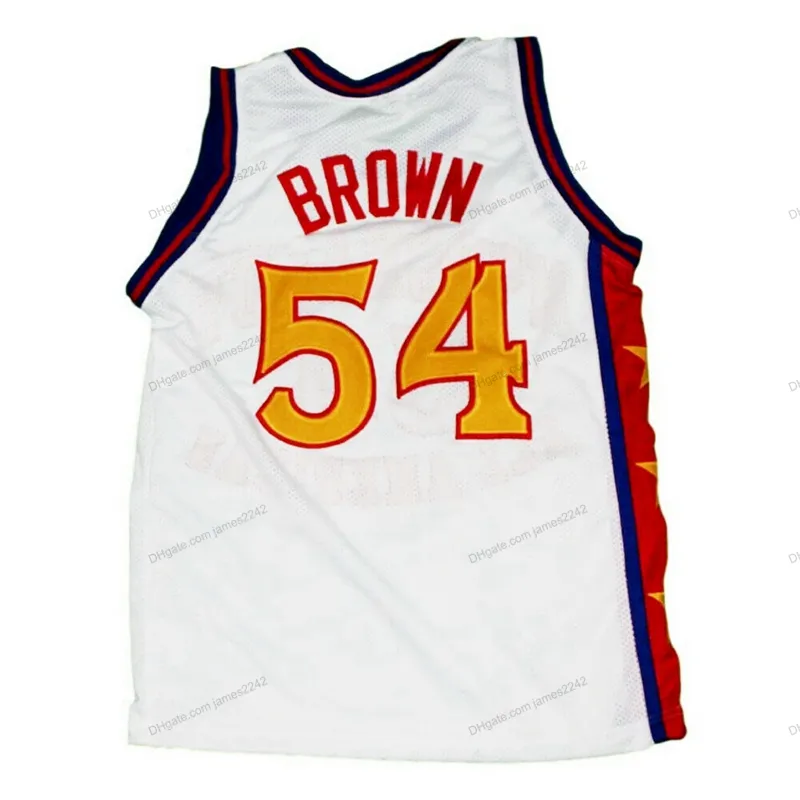 Kwame Brown 54 McDonald s All American Basketball Jersey Sewn White S 4XL