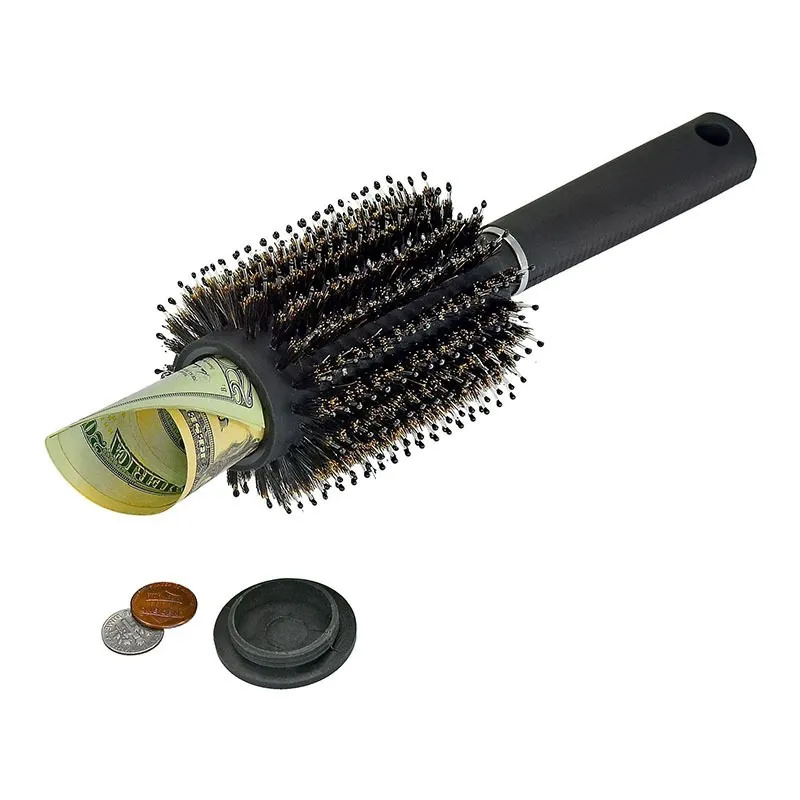 Hårborste Comb Hollow Container Box Portable Stash Safe Dirpersion Secret Security Hairbrush Hidden Valuables Hushållsförvaringslådor