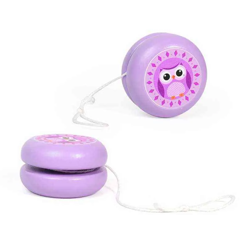 Söt leksak, yo-yo, säker tidig pedagogisk leksak, trä yo-yo, för barn för barn g1125