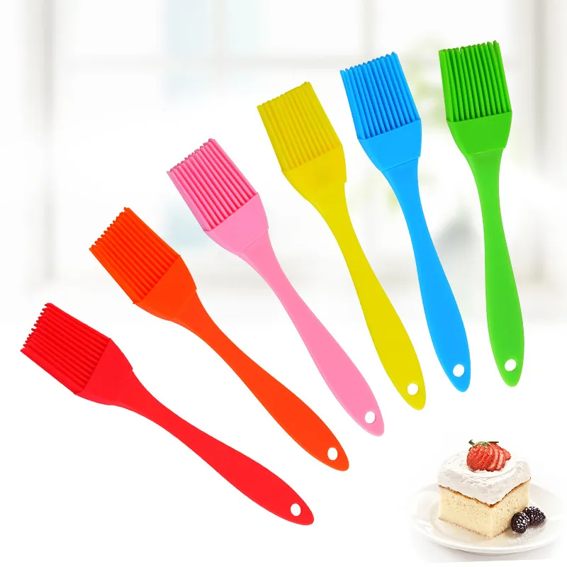 Brosse à badigeonner en silicone - Brosse de cuisson - Cuisson au barbecue - Sauce à pâtisserie - Beurre et huile - Brosse à dinde - Utilisation pour griller les desserts HH21-111