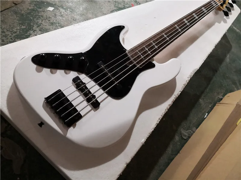 Custom Jaz Left Hand Bass Guitar,5 String Red Bass,Rosewood Fingerboard