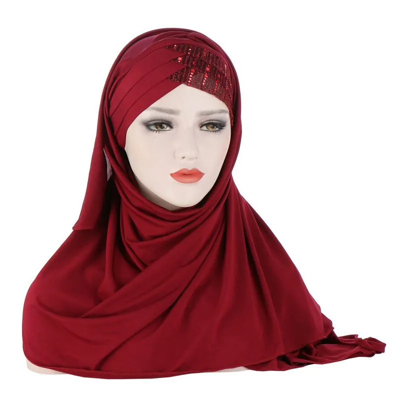 Designer Masks Milk silk forehead sequined milks silks scarf hat Malaysia baotou hats