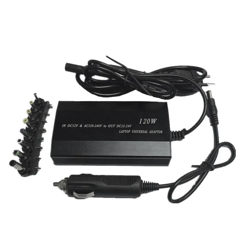 Adaptateur d'ordinateur portable complet Chargeur d'alimentation Universal 120W Car Notebook CC AC EU