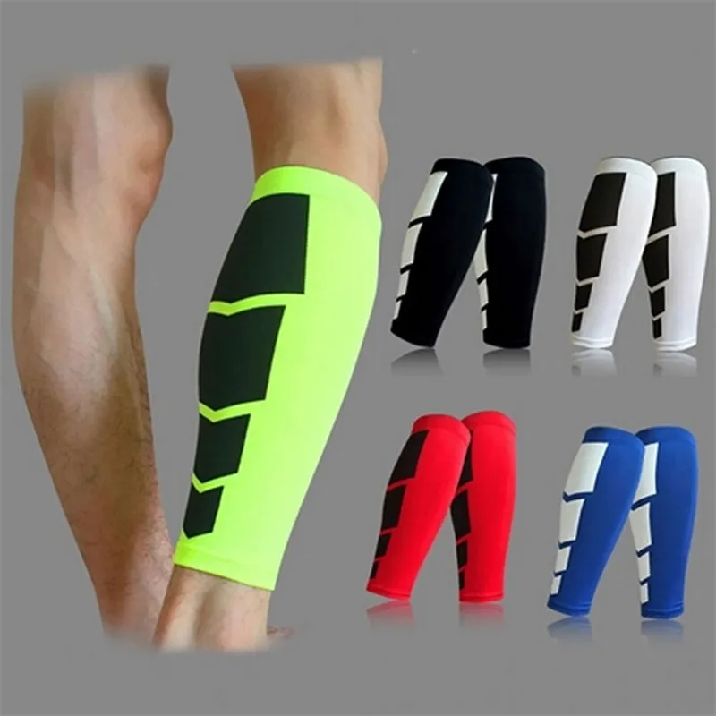 Kvinnor Män 1PC Ben Kalv Support Shin Guard Base Layer Compression Running Soccer Football Basketball Ben Ärms Säkerhet 98 W2