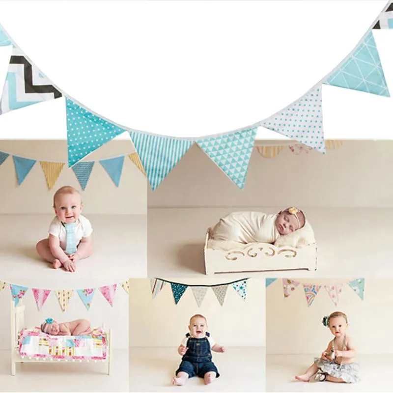 Party Dekoration Filz Banner Girlanden Geburtstag Bunting Wimpel Vintage Baby Dusche Hochzeit Girlande Flaggen Zubehör