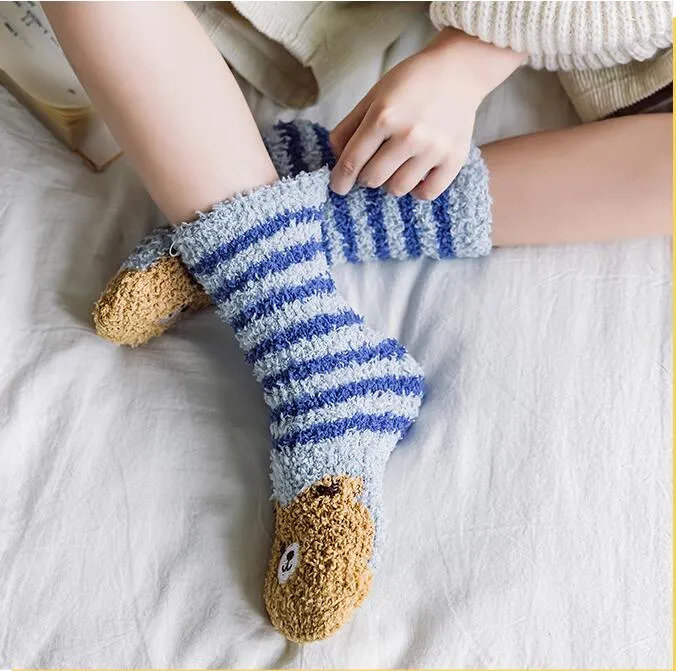 Warm Christmas Socks: Cute Fluffy Velvet Socks For Cozy Winter