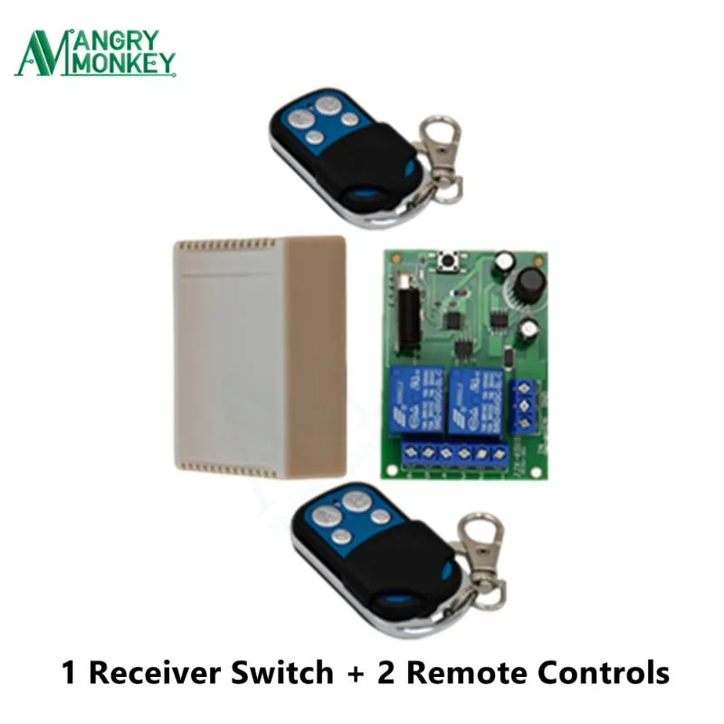 2CH DC RF Wireless Memory Remote Control Switch 433MHz