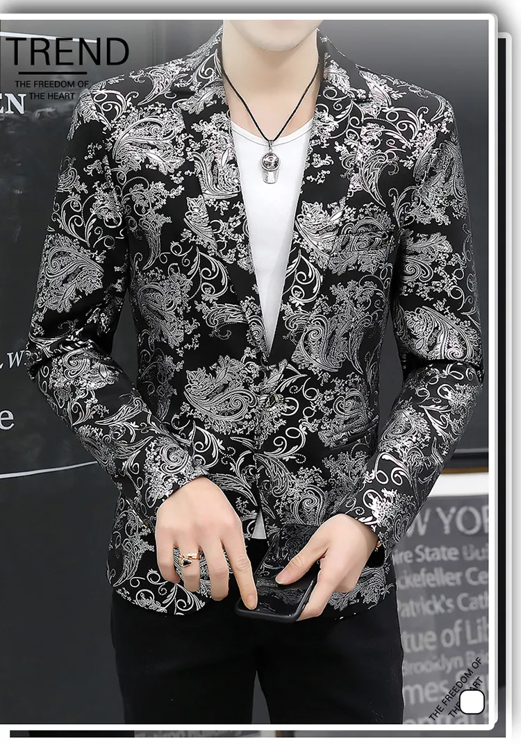 Herren Anzüge Blazer Männer Nachtclub Junge Casual Anzug Männlichen Kleine Jacke Koreanische Host_voghion.com