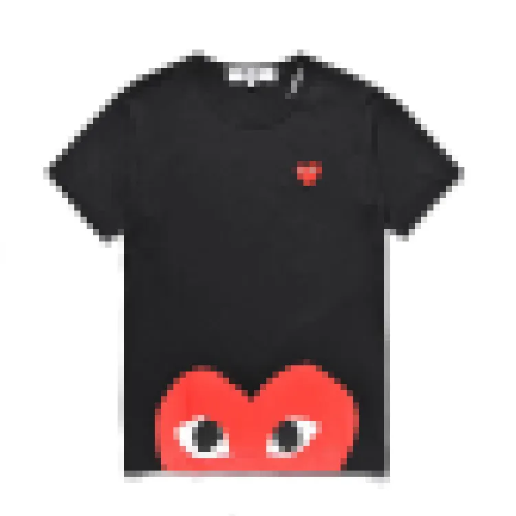 Limited Com Najlepsza Jakość Szary CDG DES Play Garcons Heart Krótki Rękaw Des Garcons Red Green Heart Play TEE