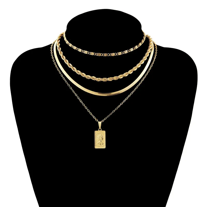 Золотая цепь цепи ожерелье из нержавеющей стали водонепроницаемый колье мужские женские ювелирные изделия золотые серебряные цветные цепи подарок
