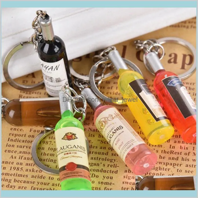 small wine bottle wine cell phone pendant key chain key ring beer bottle creative korea jewelry gifts men wedding gift