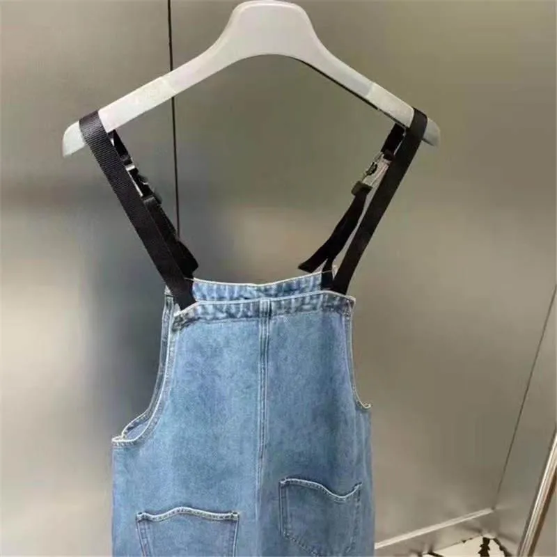 Women Jumpsuits Rompers Denim Dreess Sleeveless With Letter Budge Tops Pants Jeans For Lady Tank Vest Jumpsuit
