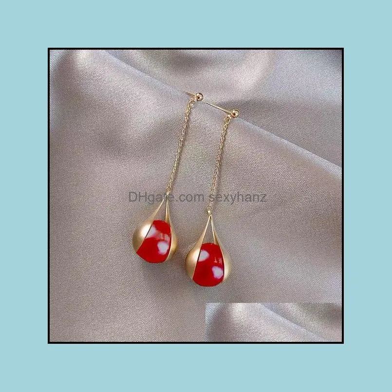 S968 Hot Fashion Jewelry S925 Silver Post Long Tassel Pearl Earrings Beads Pendant Dangle Stud Earrings