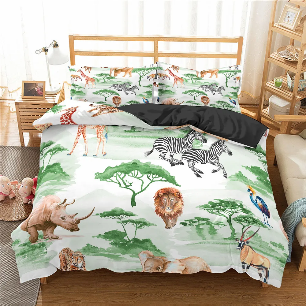 Jungle animal duvet best sale cover