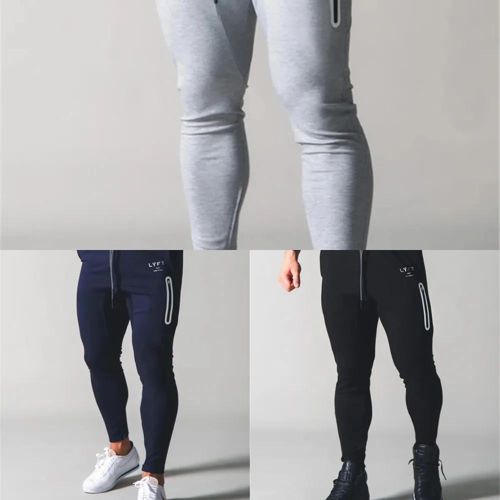 2020 JP&UK Zipper Pocket Men Sweatpants Running Sports Jogging Pants Men Trouser Tracksuit Gym Fitness Bodybuilding Men's Pants X0628