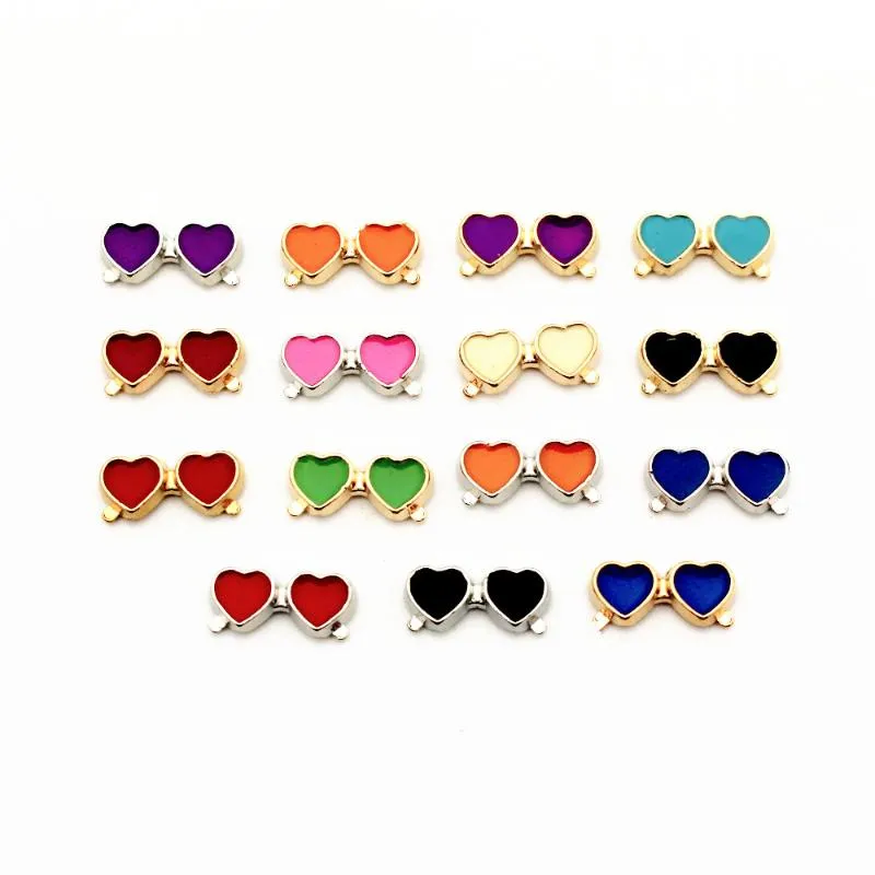 Charms Selling 10Pcs/Lot Eyeglasses Floating Living Glass Memory Locket DIY Jewelry