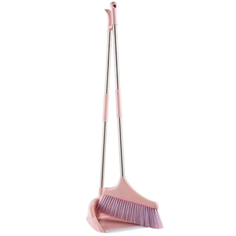 Household Cleaning Tools Broom Dustpan Set Foldable Plastic PP Broom Combination Soft Fur Clean Dust-Free