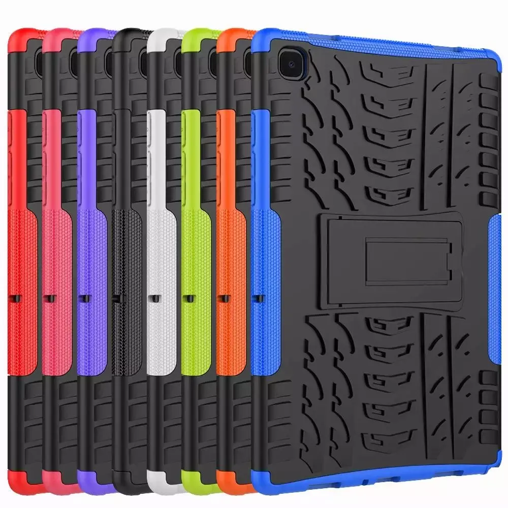 Корпуса брони для Samsung Galaxy Tab A7 10,4 дюйма Case SM-T500 T505 A8 10,5 S6 Lite S7 Plus Tpu TPU TPU Shock-Resee Cover Cover Stand