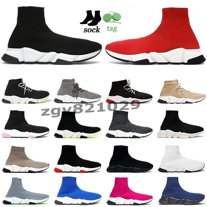 [W magazynie] 2021 Projektant Dorywczo Buty Running Man Speed ​​Trainer Sock Buty Skarpety Boot Mens Womens Runners Runner Sneakers 36-45 Buty ZG36