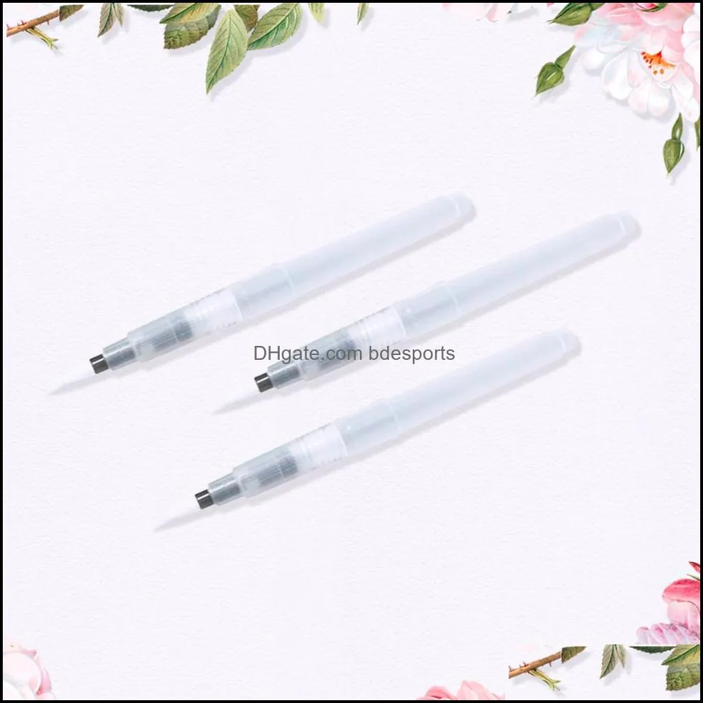 100PCS Refillable Pilot Water Brush Ink Pen for Water Color Calligraphy Drawing Painting Illustration Pen Office Stationery