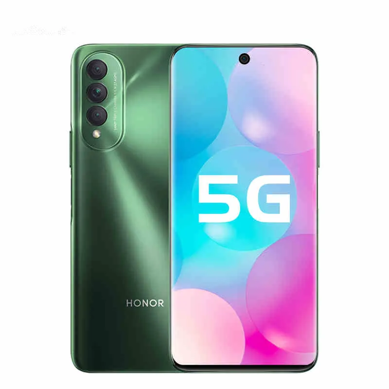 オリジナルHuawei Honor x20 SE 5G携帯電話6GB RAM 128GB ROM MTK Dimense 700 Octa Core Android 6.6 "LCDフルスクリーン64.0MP AI HDR 4000Mah指紋IDスマート携帯電話