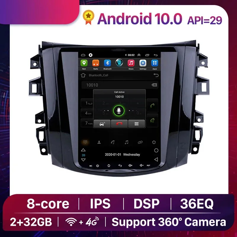 Автомобильный DVD GPS Multimedia Player Radio для 2018-Nissan Navara Terra 9,7-дюймовый 8-яярный DSP IPS Android 10,0 головной агрегат с RAM 2 ГБ