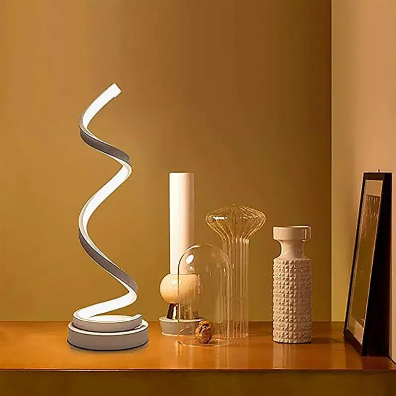 éclairage direct LED Lampe de table en spirale Maison Salon