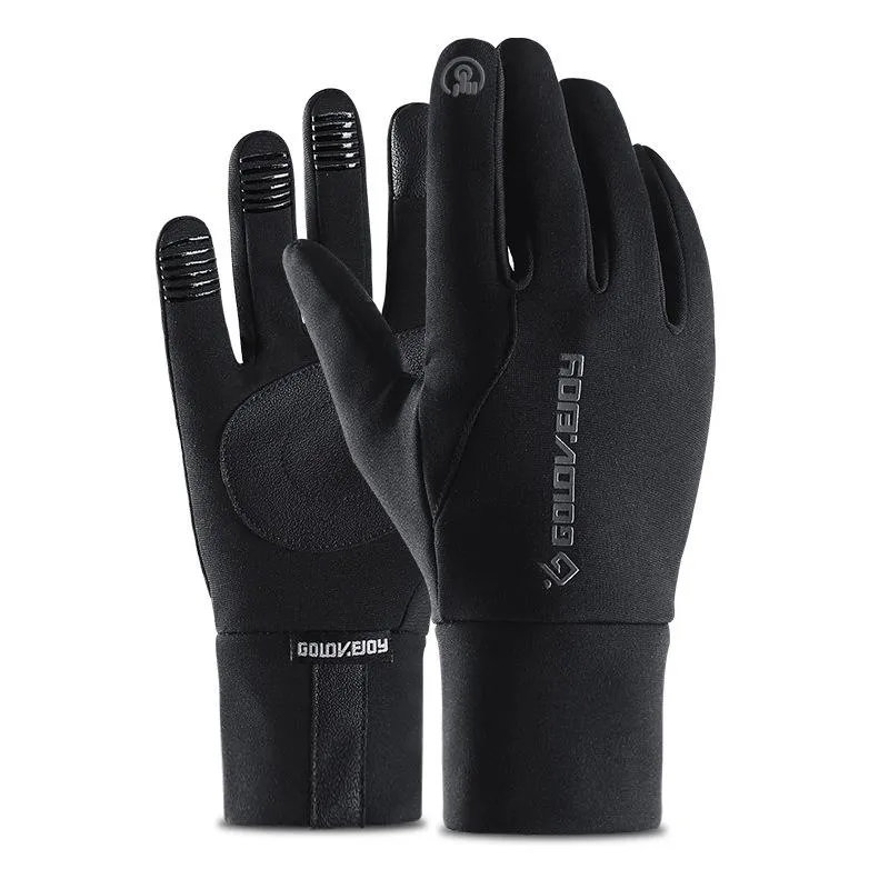 Fingerlose Handschuhe Outdoor-Sport Reiten Touchscreen Winddicht rutschfeste Männer und Frauen Warmer Samt Wasserdicht Fahrrad Vollfinger