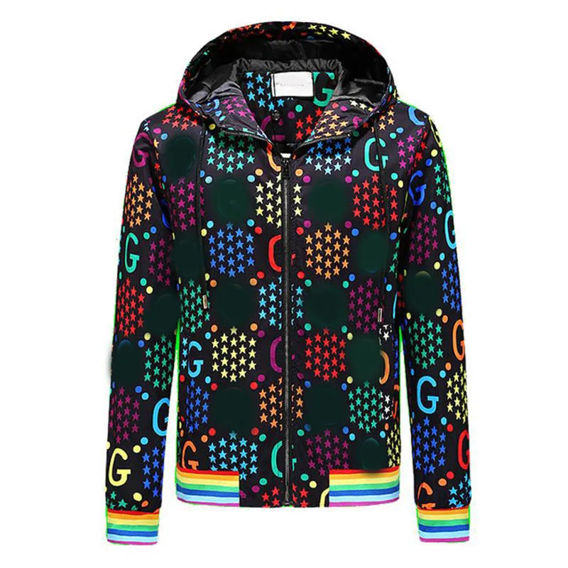 Chaqueta con estampado clásico para hombre Instagram Sudadera con capucha de moda Diseñador de trincheras Ropa informal a prueba de polvo para mujer Personalidad de otoño Charm Zpper Coat Tamaño asiático M-X0OL VA79