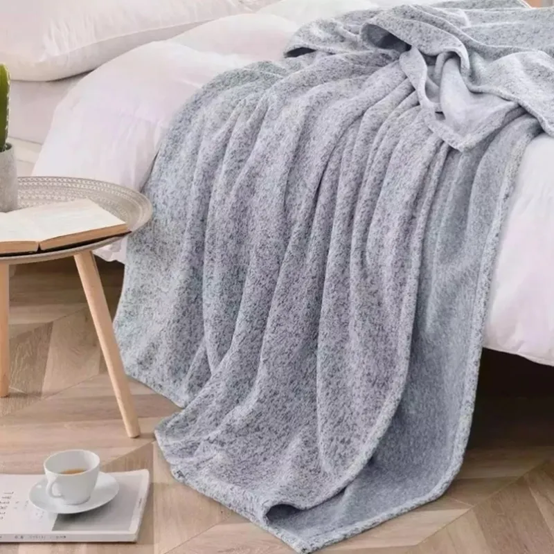 Jersey throw top blanket