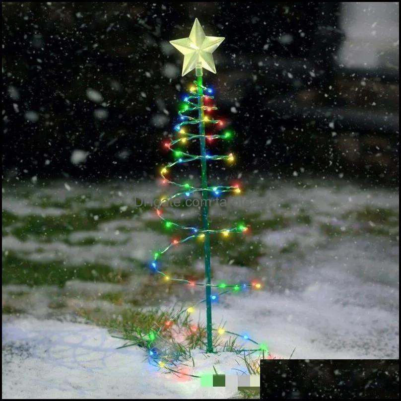 Led Solar Christmas tree Decoration Outdoor Garden Light Luminous Toys Luminous Light Games Gift Decorations