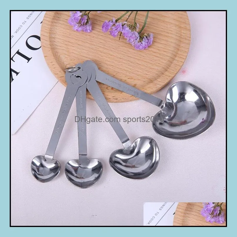 Wedding Party Gifts Heart Shaped Measuring Spoons in beautiful gift package wedding souvenir giveaway supplies LX1499