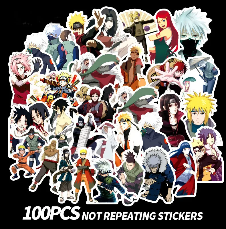 Fedex Shipping Wholesale 100pcs/pack Best Value Japanese Anime Stickers For Water Bottle Car Luggage Laptop Skateboard Decals Kids Gifts