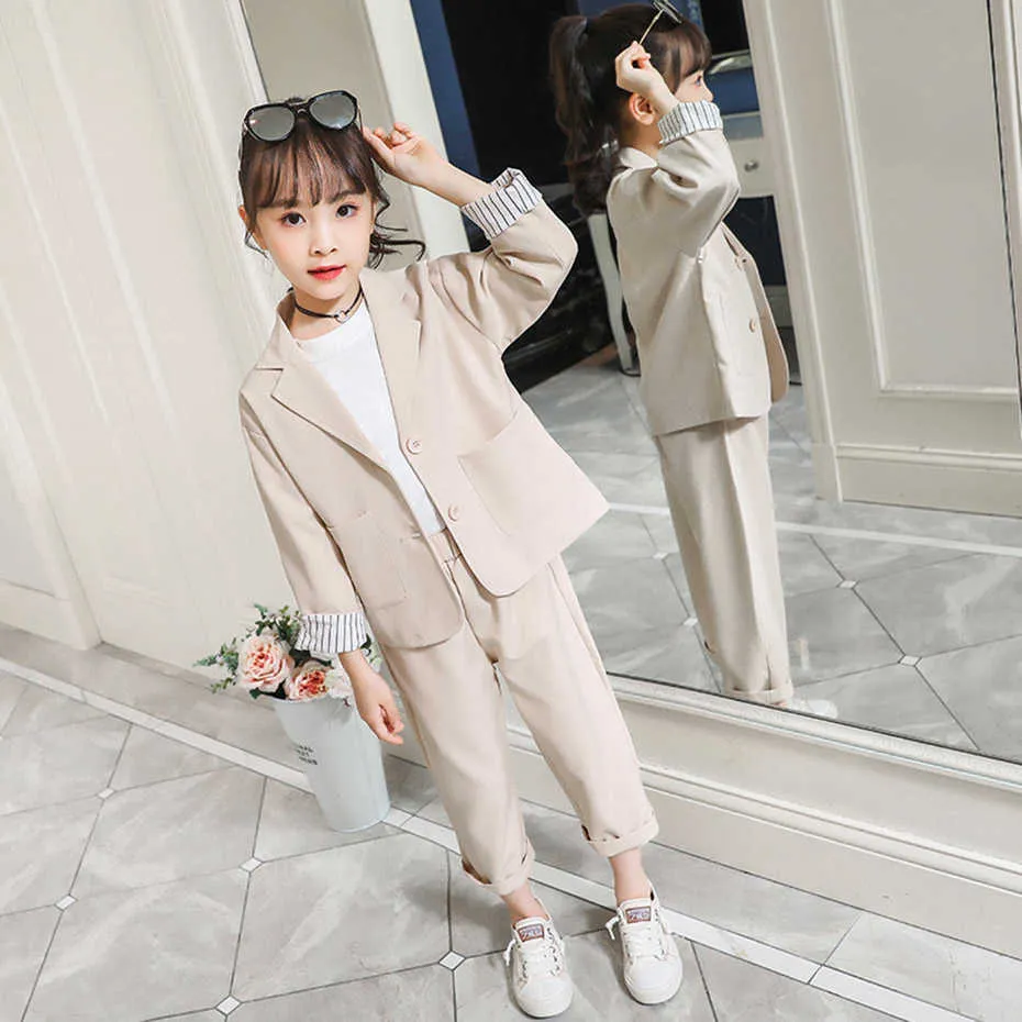 Teen Girls Clothing Patchwork Suit For Fashion Blazers Kids