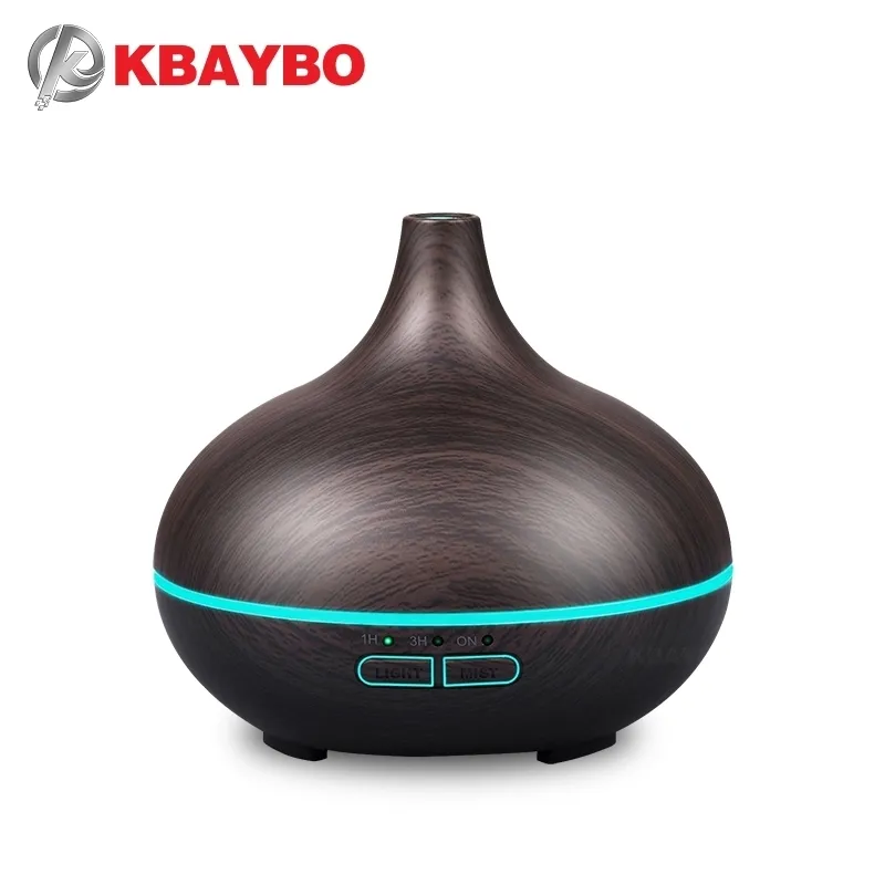 150ml Aroma Essential Oil Diffuser Ultrasonic Air Humidifier with 4 Timer Settings 7 Color Changing LED lamp Whole House Humidi Y200416