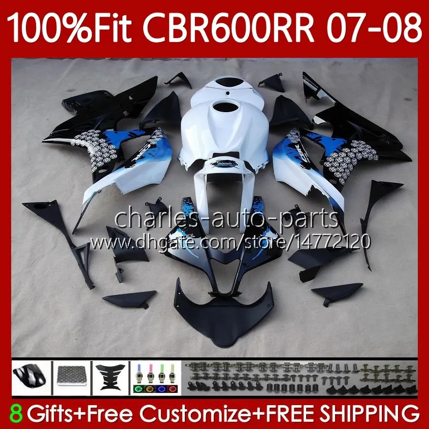 OEM кузов для Honda CBR600 RR F 5 CBR 600RR 2007-2008 Body 70NO.168 CBR 600 RR CC Graffiti Blue F5 600CC CBR600RR 07 08 600F5 CBR600F5 2007 2007