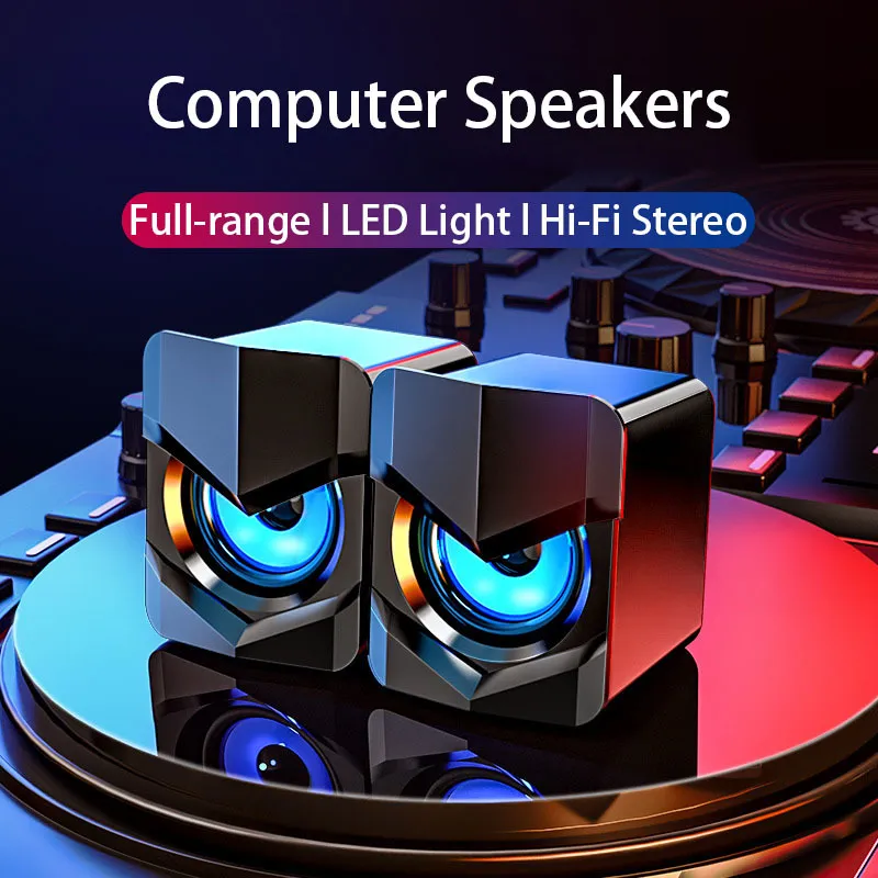 LED-datorhögtalare AUX PC-högtalare Caixa de som Altavoces Desktop Alto-Falantes Haut-Parleurs Cassa Coluna Boombox Sonos